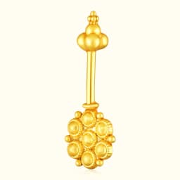 Gold Plated Silver Floral Bugadi