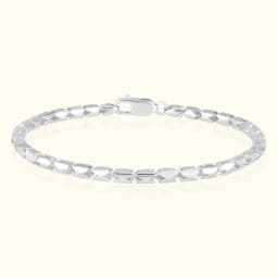 Eclipse Silver Men Bracelet
