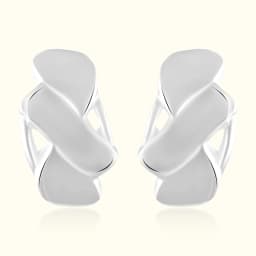 Silver Criss-Cross Ear Cuff