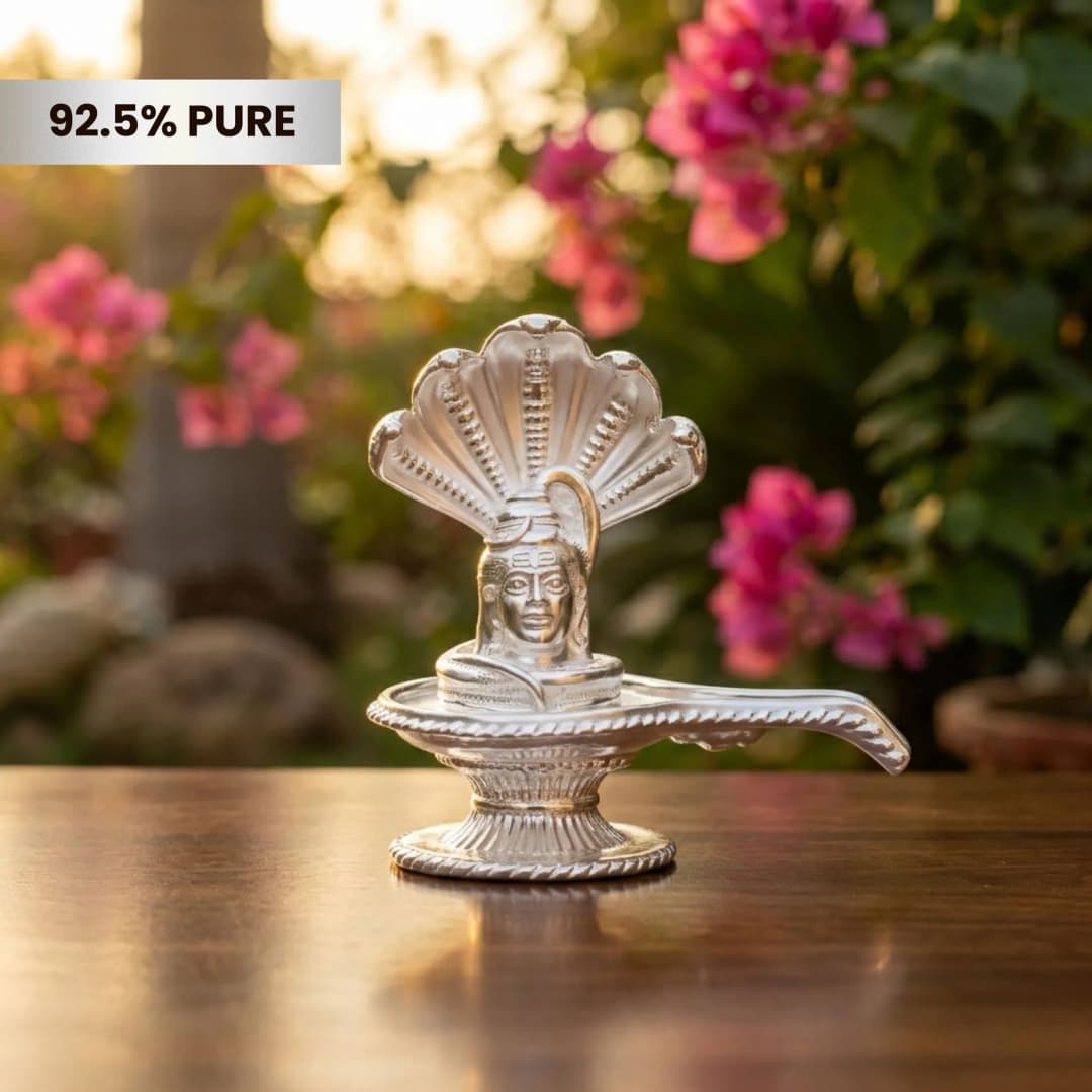 Naag Shivling Silver Murti
