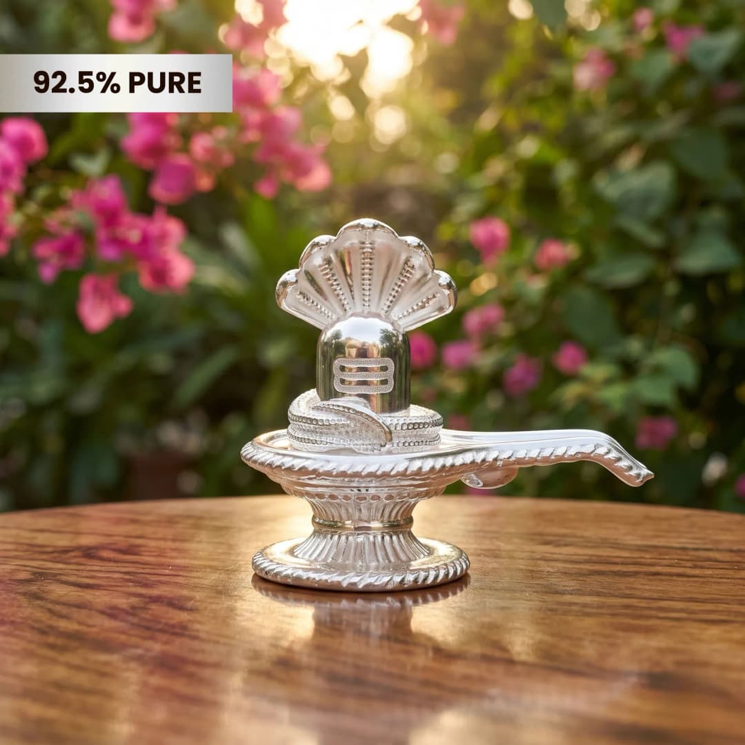 Silver Shivling Murti
