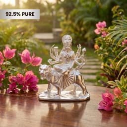 Divine Durga Maa Silver Murti