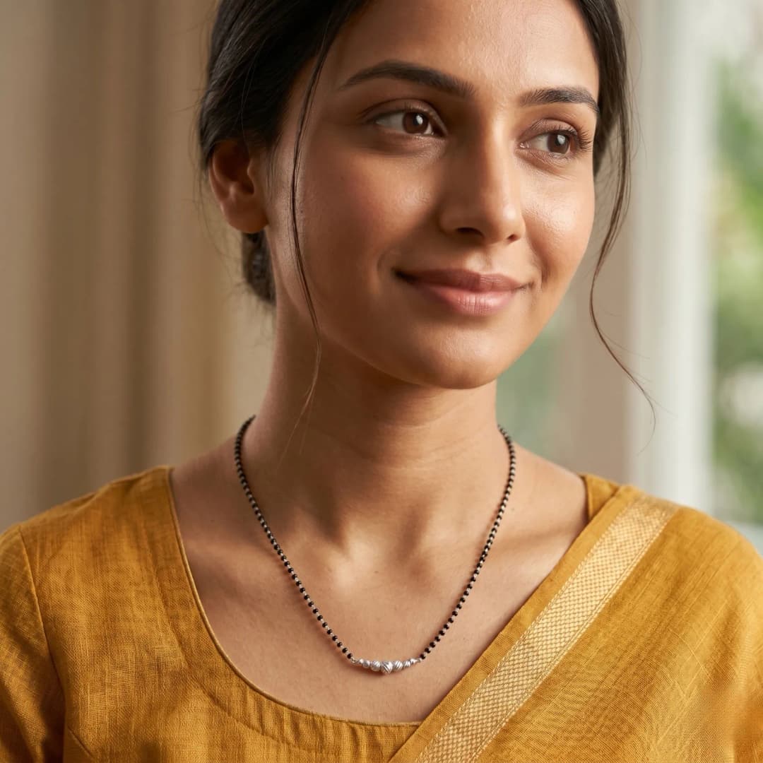 Grace Silver Mangalsutra