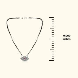 Oxidised Silver Floral Mangalsutra