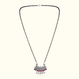 Ghungroo Silver Oxidised Mangalsutra