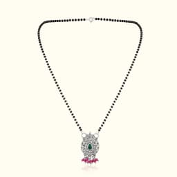 Vrindavan Floral Silver Mangalsutra
