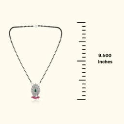 Vrindavan Floral Silver Mangalsutra