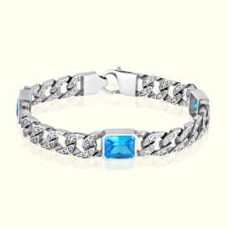 Aqua Glacier Silver Bracelet