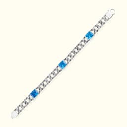 Aqua Glacier Silver Bracelet
