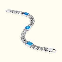 Aqua Glacier Silver Bracelet