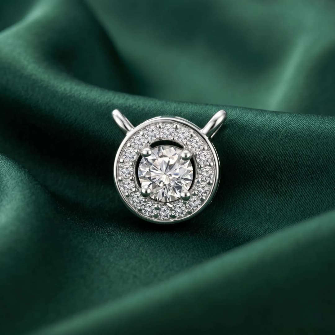 Silver Circular Mangalsutra Pendant