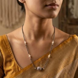 Modern Glow Oxidised Mangalsutra
