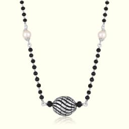Modern Glow Oxidised Mangalsutra