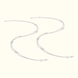 Delicate Silver Leaf Chain Anklet