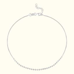 Sterling Silver Delicate Satellite Chain Anklet