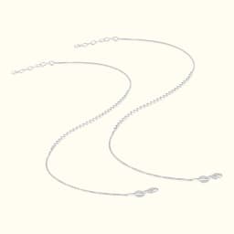 Sterling Silver Delicate Satellite Chain Anklet