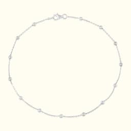 Dainty Spark Silver Anklet