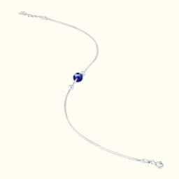 92.5 Sterling Silver Evil Eye Anklet