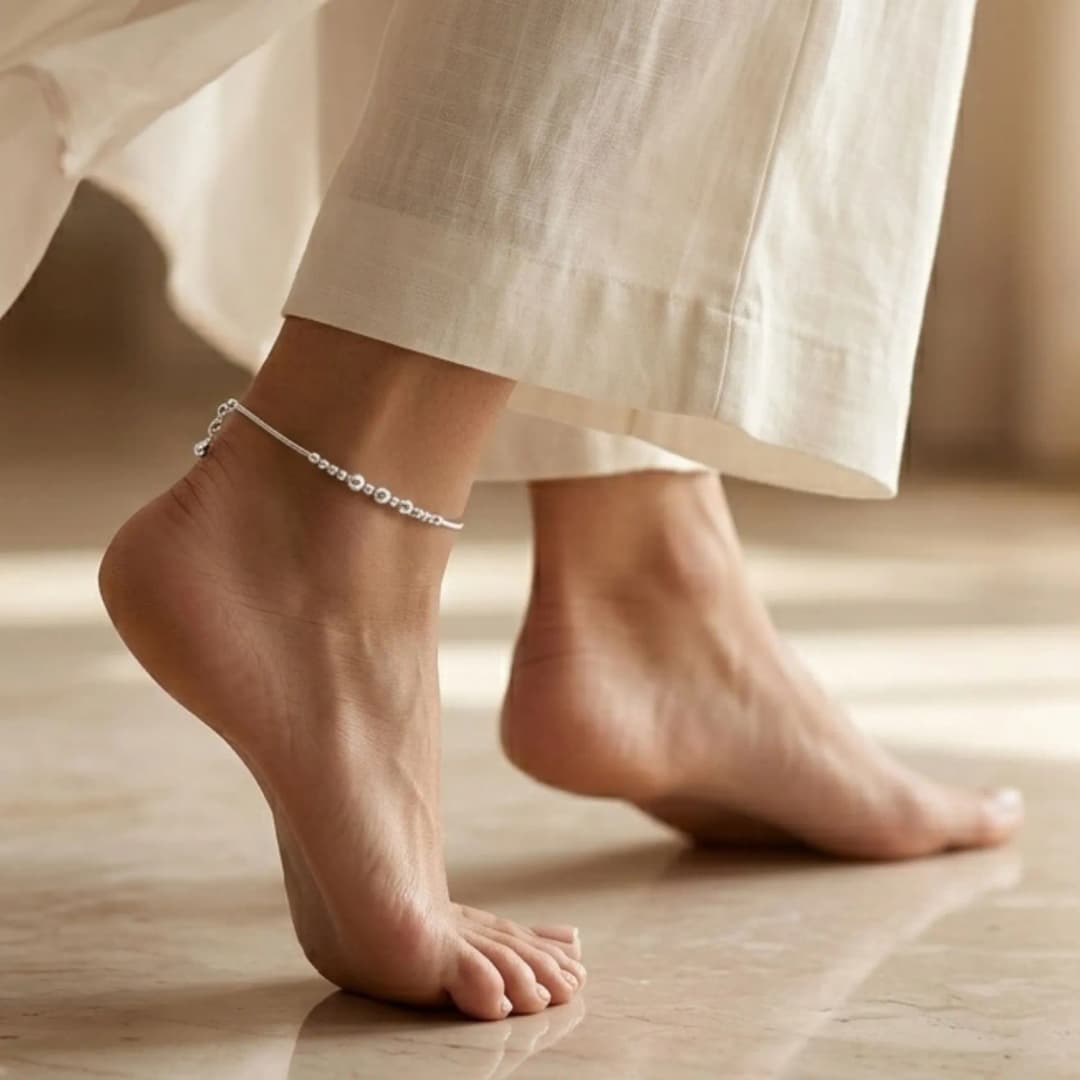 Minimal Silver Chain Anklet