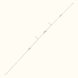 Lunar Love Studded Silver Anklet