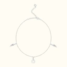 Square Dance Silver Anklet
