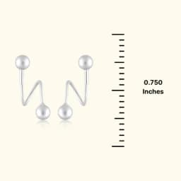 Sleek Silver Ear Climbers