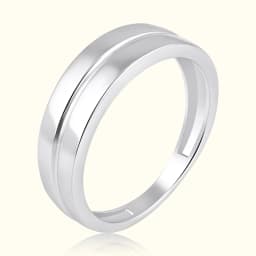 Parallel Silver Couple Ring
