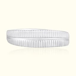 Classic Groove Silver Couple Ring