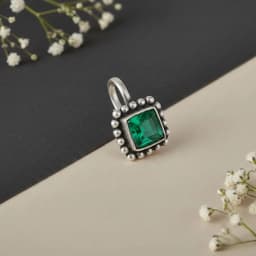 Emerald Orb Silver Press Nath