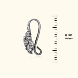 Oxidised Flora Silver Press Nath