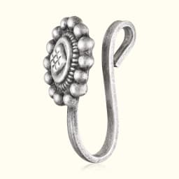Mandala Silver Oxidized Nath