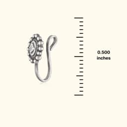 Mandala Silver Oxidized Nath