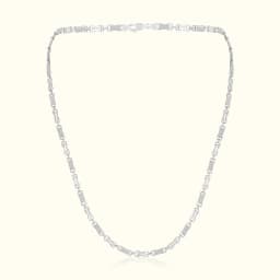 Minimalist Geometric Silver Chain