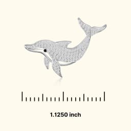 Dolphin Silver Brooch