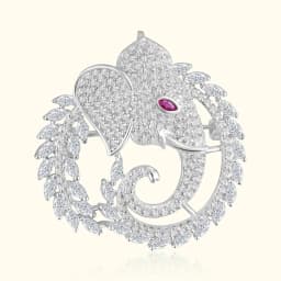 Lucky Elephant Silver Brooch