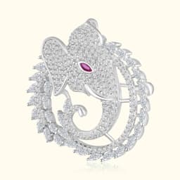 Lucky Elephant Silver Brooch