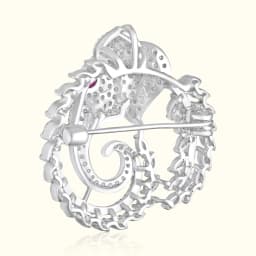 Lucky Elephant Silver Brooch