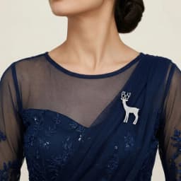 Designer Deer Silver Brooch
