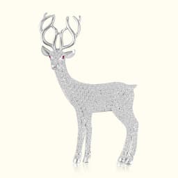Designer Deer Silver Brooch