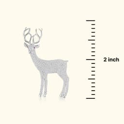Designer Deer Silver Brooch