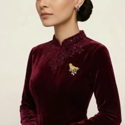 Royal Songbird Charm Silver Brooch