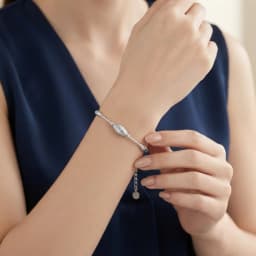 Serene Link Silver Bracelet