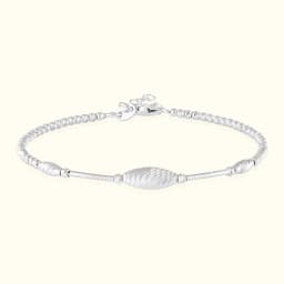 Serene Link Silver Bracelet