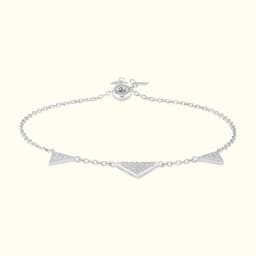 Trinity Charm 92.5 Silver Bracelet
