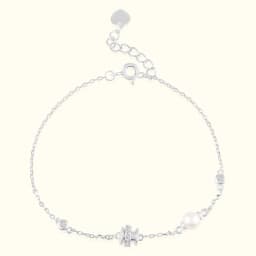 Pearl Accent Silver Bracelet