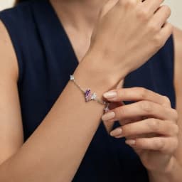 Pixel Heart 92.5 Silver Bracelet