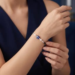 Evil Eye Silver Band-Bracelet