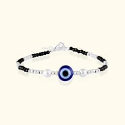 Evil Eye Silver Band-Bracelet