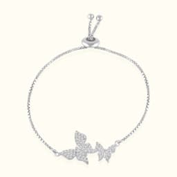 Radiant Butterfly Silver Bracelet