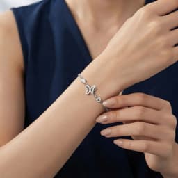 Vine Silver Chain Bracelet